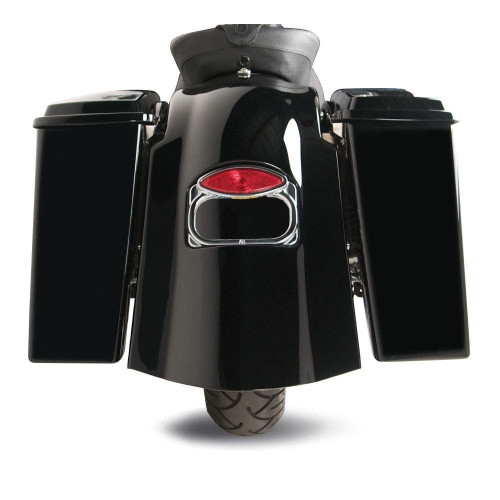 PartzBiz HD: 4424427-Arlen Ness 06-998 Black Big Bag Saddlebags w/o Lids No Exhaust 93-UP Harley FLT