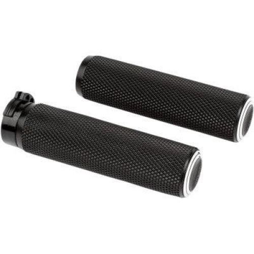 PartzBiz HD: 4424431-Arlen Ness 07-308 Black Dual Ring 1-1/4" Grips for Cable Throttle Harley 76-Up