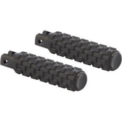 PartzBiz HD AN07-960 - Arlen Ness 07-962 Black Billet Air Trax Fusion Male Mount Footpegs for Harley