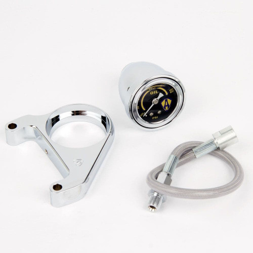 PartzBiz HD: 4424294-Arlen Ness 15-657 Chrome Radius Oil Pressure Gauge Kit Harley Evolution EVO 84-99 PartzBiz HD: 4424294-Arlen Ness 15-657 Chrome Radius Oil Pressure Gauge Kit Harley Evolution EVO 84-99