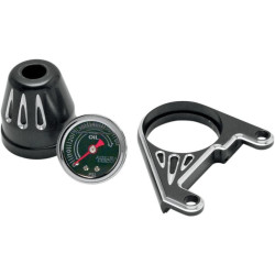 PartzBiz HD AN15-668 - Arlen Ness 15-668 ชุดเกจวัดแรงดันน้ำมัน Deep Cut สีดำ Harley Twin Cam 99-17