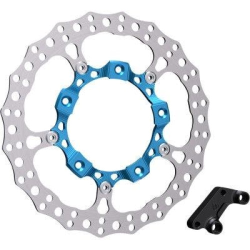 PartzBiz HD: 4424155-Arlen Ness 300-001 14‚Äù Big Brake Rotor Kits Front Left Blue Harley Touring FLH/T