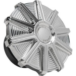 PartzBiz HD AN701-001 - Arlen Ness 701-001 10 Gauge Gas Cap Chrome Harley FLH FLS FXD XL 93-20 ดีที่สุดสำหรับ 0703-0847 07030847