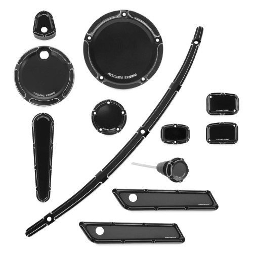 PartzBiz HD: 4423904-Arlen Ness Black Beveled Family Pack อุปกรณ์เสริมฝาครอบ Trims Harley 14-15 | 91-101 PartzBiz HD: 4423904-Arlen Ness Black Beveled Family Pack อุปกรณ์เสริมฝาครอบ Trims Harley 14-15 | 91-101