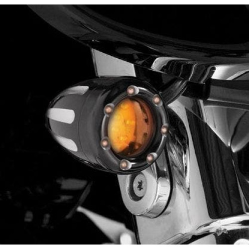 PartzBiz HD: 4423879-Arlen Ness Black Deep Cut Amber Lens & Ring of Fire DF Turn Signal for Harley | 12-753 PartzBiz HD: 4423879-Arlen Ness Black Deep Cut Amber Lens & Ring of Fire DF Turn Signal for Harley | 12-753