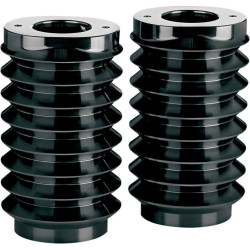 PartzBiz HD AN20-021 - Arlen Ness Black Anodized Retro Fork Boot Slider Covers Harley 86-15 FLSTF FLSTN | 20-021 PartzBiz HD AN20-021 - Arlen Ness Black Anodized Retro Fork Boot Slider Covers Harley 86-15 FLSTF FLSTN | 20-021