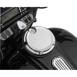 PartzBiz HD AN04-160 - Arlen Ness Beveled Fuel Gas Door Chrome for Harley FLT FLHT 08-15 | 04-160 PartzBiz HD AN04-160 - Arlen Ness Beveled Fuel Gas Door Chrome for Harley FLT FLHT 08-15 | 04-160