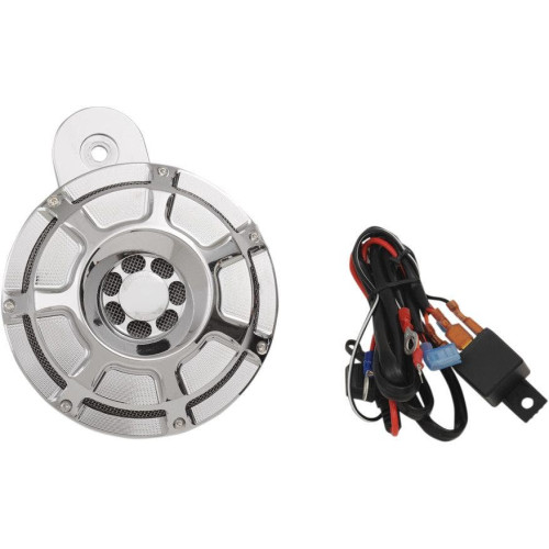 PartzBiz HD: 4423741-Arlen Ness Beveled Chrome 110db Horn สำหรับ Harley 91-15 Big Twin รุ่น FL FX | 70-212 PartzBiz HD: 4423741-Arlen Ness Beveled Chrome 110db Horn สำหรับ Harley 91-15 Big Twin รุ่น FL FX | 70-212