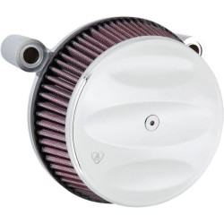 PartzBiz HD AN18-341 - Arlen Ness Chrome Big Sucker Stage I Air Cleaner w/ Scalloped Cover M8 17-18 | 18-341 PartzBiz HD AN18-341 - Arlen Ness Chrome Big Sucker Stage I Air Cleaner w/ Scalloped Cover M8 17-18 | 18-341
