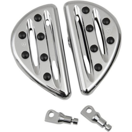 PartzBiz HD: 4423707-Arlen Ness Chrome Deep Cut Universal Mount Passenger Floorboards สำหรับ Harley PartzBiz HD: 4423707-Arlen Ness Chrome Deep Cut Universal Mount Passenger Floorboards สำหรับ Harley