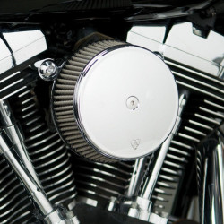 PartzBiz HD AN50-331 - Arlen Ness Chrome Stage 1 Big Sucker Air Stainless Filter w/ Cover Harley 99-16 | 50-331 PartzBiz HD AN50-331 - Arlen Ness Chrome Stage 1 Big Sucker Air Stainless Filter w/ Cover Harley 99-16 | 50-331