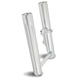 PartzBiz HD AN06-534 - Arlen Ness ขาตะเกียบร้อน Dual Caliper Single Side Deep Cut Chrome Harley 00-07 | 06-534