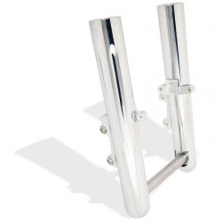 PartzBiz HD AN06-510 - Arlen Ness ขาตะเกียบร้อน Lower Sliders Dual Disc Deep Cut Chrome Harley 08-13 FL | 06-510