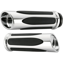 PartzBiz HD AN07-050 - Arlen Ness Chrome Deep Cut Comfort Hand Grips for Harley Cable FXD ST FLH XL | 07-050 PartzBiz HD AN07-050 - Arlen Ness Chrome Deep Cut Comfort Hand Grips for Harley Cable FXD ST FLH XL | 07-050
