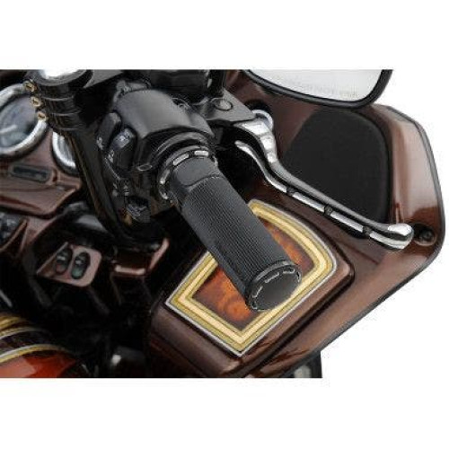 PartzBiz HD: 4423593-Arlen Ness Fusion Black Slot Track Hand Grips Harley Throttle By Wire Models | 07-303