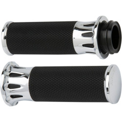 PartzBiz HD AN07-316 - ปลอกแฮนด์ Arlen Ness Fusion Chrome Deep Cut รุ่นคันเร่งแบบ Dual Cable สำหรับ Harley | 07-316 PartzBiz HD AN07-316 - ปลอกแฮนด์ Arlen Ness Fusion Chrome Deep Cut รุ่นคันเร่งแบบ Dual Cable สำหรับ Harley | 07-316