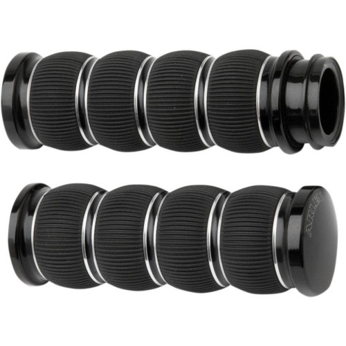 PartzBiz HD: 4423604-Arlen Ness Fusion Black Ring Leader Hand Grips Harley Dual Cable Throttle Models | 07-313 PartzBiz HD: 4423604-Arlen Ness Fusion Black Ring Leader Hand Grips Harley Dual Cable Throttle Models | 07-313
