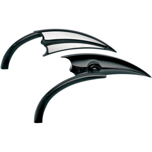 PartzBiz HD: 4423503-Arlen Ness Micro Black Scoop กระจกมองข้างซ้ายและขวา Harley Metric คู่ PartzBiz HD: 4423503-Arlen Ness Micro Black Scoop กระจกมองข้างซ้ายและขวา Harley Metric คู่