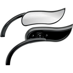 PartzBiz HD AN13-404/AN13-405 - กระจกแฮนด์ Arlen Ness Micro Black Upswept ซ้ายและขวา Harley และคู่เมตริก PartzBiz HD AN13-404/AN13-405 - กระจกแฮนด์ Arlen Ness Micro Black Upswept ซ้ายและขวา Harley และคู่เมตริก