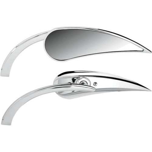 PartzBiz HD: 4423518-Arlen Ness Micro Chrome RAD II Teardrop กระจกมองข้างซ้ายและขวา Harley หรือ Metric คู่ PartzBiz HD: 4423518-Arlen Ness Micro Chrome RAD II Teardrop กระจกมองข้างซ้ายและขวา Harley หรือ Metric คู่
