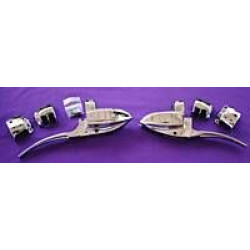 PartzBiz HD AN08-746 - Arlen Ness RAD III Chrome Handlebar Controls Dual Disc 11/16 Bore Harley 96-13 | 08-746