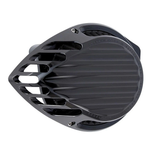 PartzBiz HD: 4423441-Arlen Ness Rough Crafts Black Finned Air Cleaner Harley Twin Cam 00-17 PartzBiz HD: 4423441-Arlen Ness Rough Crafts Black Finned Air Cleaner Harley Twin Cam 00-17