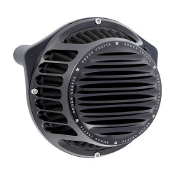 PartzBiz HD ANRC-600-008 - Arlen Ness Rough Crafts Black Round Air Cleaner Harley Milwaukee Eight 17-Up PartzBiz HD ANRC-600-008 - Arlen Ness Rough Crafts Black Round Air Cleaner Harley Milwaukee Eight 17-Up