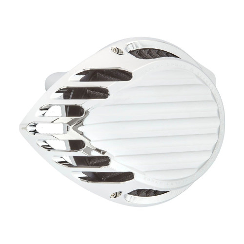 PartzBiz HD: 4423457-Arlen Ness Rough Crafts Chrome Finned เครื่องฟอกอากาศ Harley Twin Cam 00-17