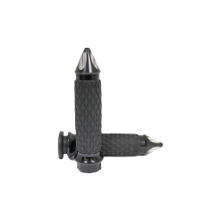 PartzBiz HD AG-DIA-65-AN-SPIKE - Avon Black Ano Spike Diamond Rubber Contour Hand Grips for Harley Cable Throttle | DIA-65-AN-SPIKE PartzBiz HD AG-DIA-65-AN-SPIKE - Avon Black Ano Spike Diamond Rubber Contour Hand Grips for Harley Cable Throttle | DIA-65-AN-SPIKE