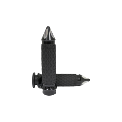 PartzBiz HD AG-DIA-65-AN-FL-SP - Avon Black Ano Spike Diamond Rubber Contour Hand Grips for Harley Throttle By Wire | DIA-65-AN-FL-SP PartzBiz HD AG-DIA-65-AN-FL-SP - Avon Black Ano Spike Diamond Rubber Contour Hand Grips for Harley Throttle By Wire | DIA-65-AN-FL-SP