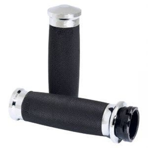 PartzBiz HD: 4423284-Avon Grips Custom Contour Chrome Hand Grips for Harley Throttle By Wire | CC-85-CH-FLY PartzBiz HD: 4423284-Avon Grips Custom Contour Chrome Hand Grips for Harley Throttle By Wire | CC-85-CH-FLY