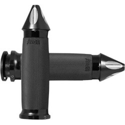 PartzBiz HD AG-IN-TO-CC-86-ASP - Avon IN-TO-CC-86-ASP Black Spike Custom Contour Billet Grips Indian 18-20 | IN-TO-CC-86-ASP PartzBiz HD AG-IN-TO-CC-86-ASP - Avon IN-TO-CC-86-ASP Black Spike Custom Contour Billet Grips Indian 18-20 | IN-TO-CC-86-ASP