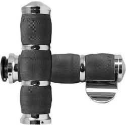 PartzBiz HD AG-IN-TO-AIR-90C-B - Avon Velvet Air Cushion Chrome 3 Ring w/ Throttle Boss Hand Grips Indian 18-20 | IN-TO-AIR-90C-B PartzBiz HD AG-IN-TO-AIR-90C-B - Avon Velvet Air Cushion Chrome 3 Ring w/ Throttle Boss Hand Grips Indian 18-20 | IN-TO-AIR-90C-B