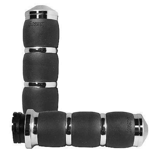 PartzBiz HD: 4423178-Avon Grips Chrome Velvet Air Cushion Hand Grips for Harley TBW Touring & Softail | AIR-93-FLY PartzBiz HD: 4423178-Avon Grips Chrome Velvet Air Cushion Hand Grips for Harley TBW Touring & Softail | AIR-93-FLY