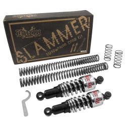 PartzBiz HD B28-1004 - Burly Brand Chrome Front & Rear Lowering Slammer Kit Harley Touring FLH/T 84-13 | B28-1004 PartzBiz HD B28-1004 - Burly Brand Chrome Front & Rear Lowering Slammer Kit Harley Touring FLH/T 84-13 | B28-1004