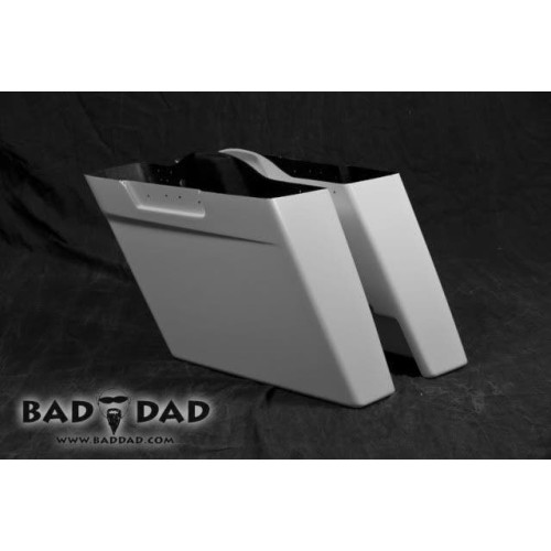 PartzBiz HD: 4423116-Bad Dad 4.5" Stretched Hand Laid Saddlebags for Harley Touring Models