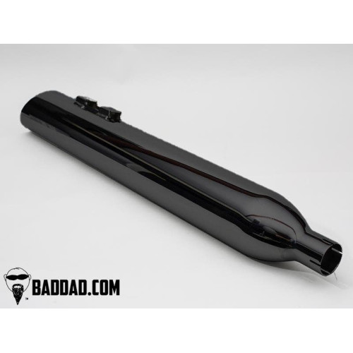 PartzBiz HD: 4423083-Bad Dad 80874-1 Black Long Strokes 4" Slip On Exhaust Pipes Harley FL 95-16 touring full fuel system exhaust air cleaner filter tuner performance best fou
