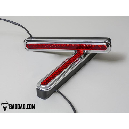 PartzBiz HD: 4423074-Bad Dad 957 Custom LED Filler Panel ไฟเลี้ยวไฟท้าย Chrome Bezel Harley | BAD-957-CH