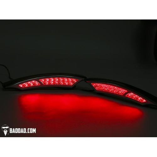 PartzBiz HD: 4423044-Bad Dad 992 Custom Red LED Filler Panel Turn Signals Taillights Chrome Bezel Harley | BAD-992-CH PartzBiz HD: 4423044-Bad Dad 992 Custom Red LED Filler Panel Turn Signals Taillights Chrome Bezel Harley | BAD-992-CH