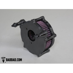 PartzBiz HD BAD-81194-1-3-5 - Bad Dad Black C2 Classic Series Bolt-On Air Cleaner Harley Touring 02-19 filter