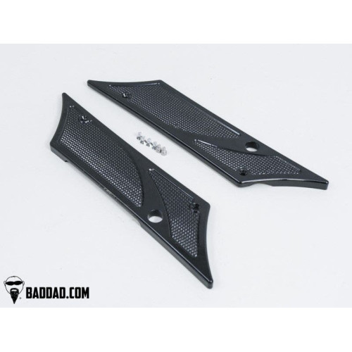 PartzBiz HD: 4423004-ฝาครอบสลัก Bad Dad Black 900 Series สำหรับ 1993-2013 Harley Touring FLH FLT | 81288-1