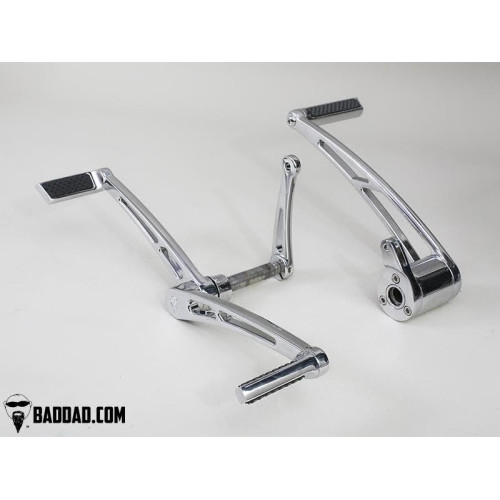 PartzBiz HD: 4423014-Bad Dad Chrome Forward Control Kit with Heel-Toe Shifter Softail Touring 81134-2 custom bagger Street Glides; Electra Glides and Ultras road king tri PartzBiz HD: 4423014-Bad Dad Chrome Forward Control Kit with Heel-Toe Shifter Softail Touring 81134-2 custom bagger Street Glides; Electra Glides and Ultras road king tri
