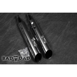 PartzBiz HD BAD-LONG-MFL-CHR - Bad Dad Chrome Long Strokes Mufflers Exhaust Slip-Ons PartzBiz HD BAD-LONG-MFL-CHR - Bad Dad Chrome Long Strokes Mufflers Exhaust Slip-Ons
