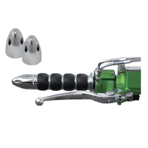 PartzBiz HD: 4422754-Baron BA-7401-00 Chrome Bullet Grip Ends for Kuryakyn ISO-Grips PartzBiz HD: 4422754-Baron BA-7401-00 Chrome Bullet Grip Ends for Kuryakyn ISO-Grips