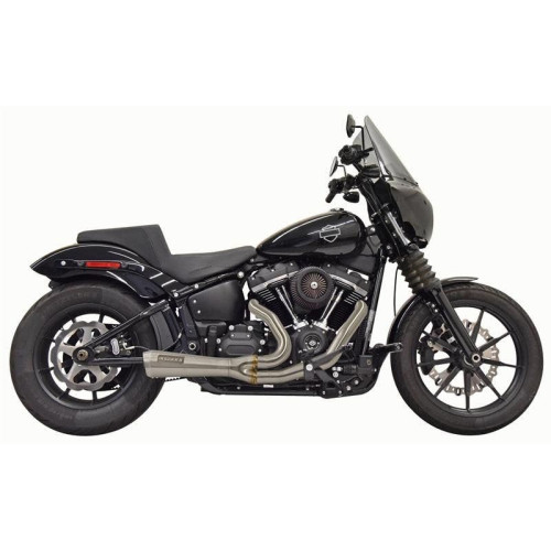 PartzBiz HD: 4422715-Bassani 1S73SS Road Rage 2:1 ระบบท่อไอเสียเหล็ก Short Megaphone Softail 18-Up