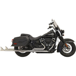 PartzBiz HD DS18002375 - Bassani Xhaust 1S86E-39 Chrome True Duals Fishtail Slip-Ons 39 ” N/B 18+ Softail | 1S86E-39
