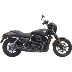 PartzBiz HD DS18010741 - Bassani 4" Megaphone Black End Cap Slip On for Harley 14-15 XG Street 500/750 | Bassani