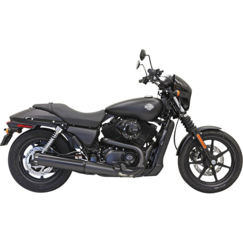 PartzBiz HD: 4422703-Bassani 4" Straight Cut Black End Cap Slip On for Harley 14-15 XG Street 500/750 | Bassani