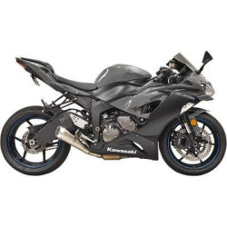 PartzBiz HD DS18113877 - Bassani 5Z627 4" Megaphone Slip-On Muffler Stainless Steel Kawasaki ZX6R ZX636 1811-3877 18113877 best for buy sportbike sound race legal
