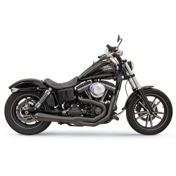 PartzBiz HD DS18002170 - Bassani Black 1D32RB Road Rage II Mega Power 2-1 Exhaust Harley Dyna FXD 91-17